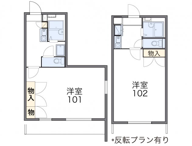 レオパレスひたち野の間取り