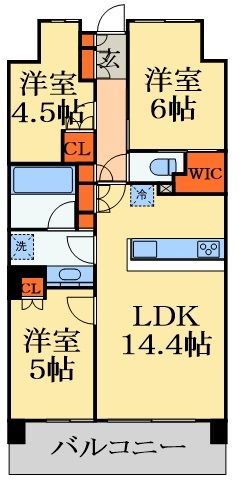 千葉市中央区本千葉町のマンションの間取り