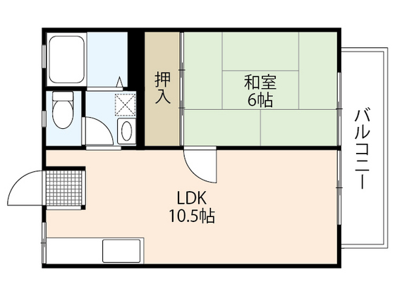 廿日市市塩屋のアパートの間取り