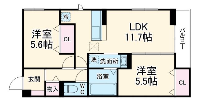 Hestiaの間取り