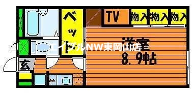 レオパレス福岡Aの間取り