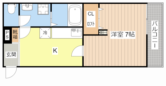 湖南市水戸町のアパートの間取り