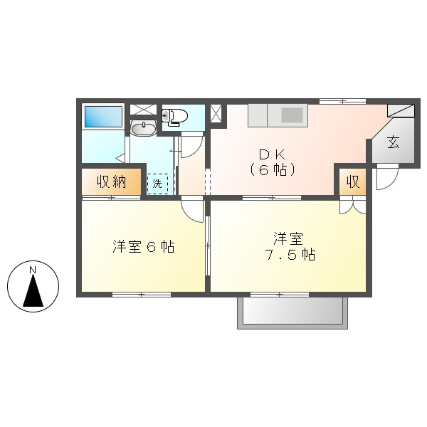 サニーセトル鎌田の間取り