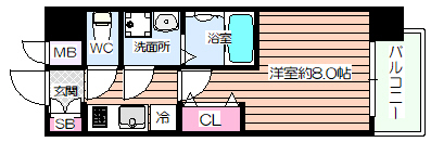 レジュールアッシュ塚本レジデンスの間取り