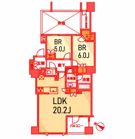 逗子市逗子のマンションの間取り