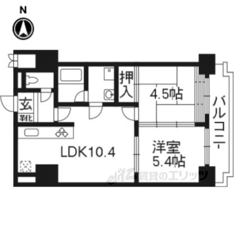 ライオンズマンション京都河原町第二の間取り