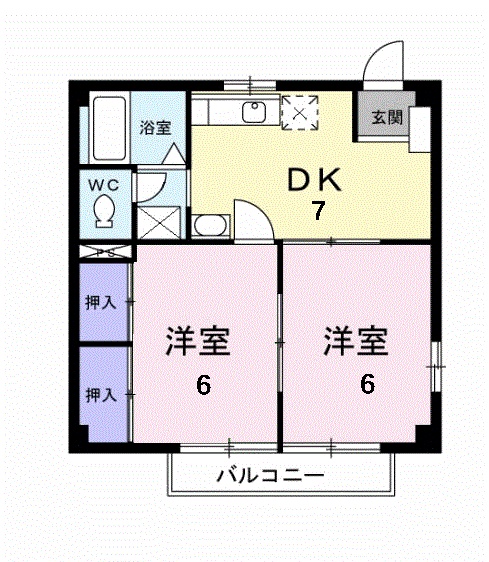 広島市安佐南区伴中央のアパートの間取り