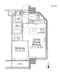 千代田区飯田橋のマンションの間取り