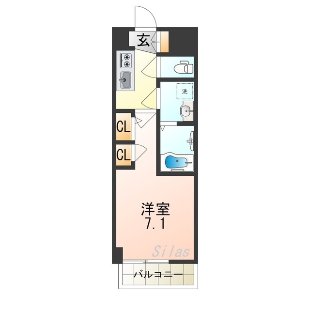 東大阪市西堤のマンションの間取り