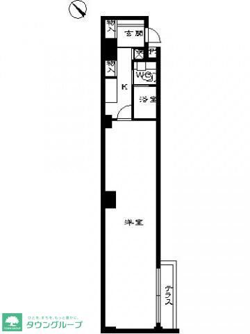 港区赤坂のマンションの間取り