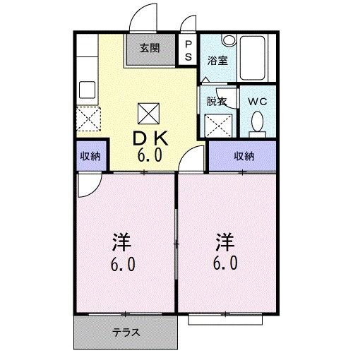 エルディムふじおかＢの間取り