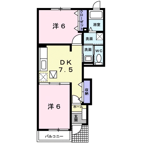 甲賀市水口町水口のアパートの間取り