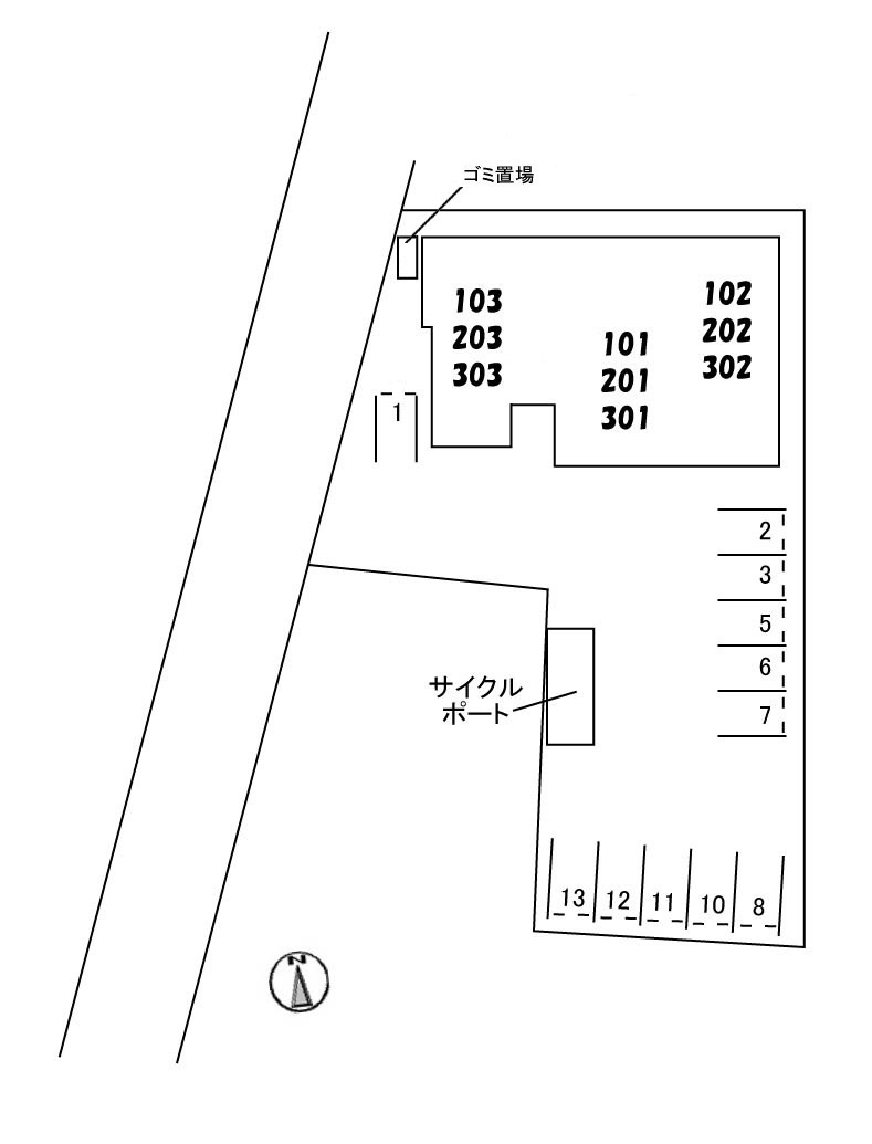 【BEREO吉野本町の駐車場】