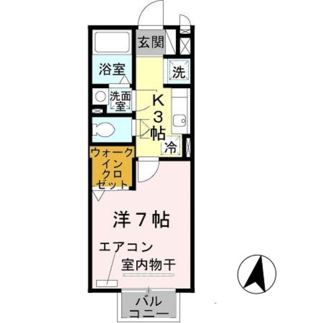 和歌山市湊通丁南のアパートの間取り