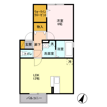 相模原市中央区上溝のアパートの間取り