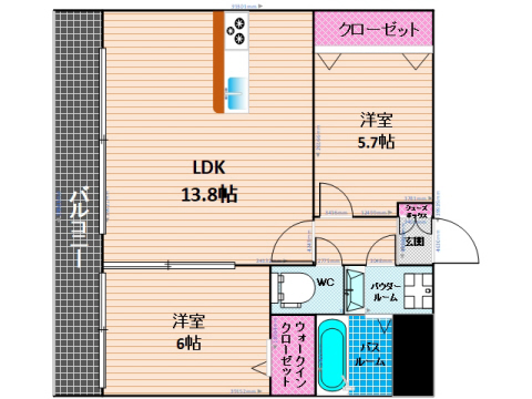 カラコレスVの間取り