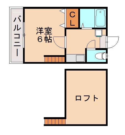 大野城市仲畑のアパートの間取り