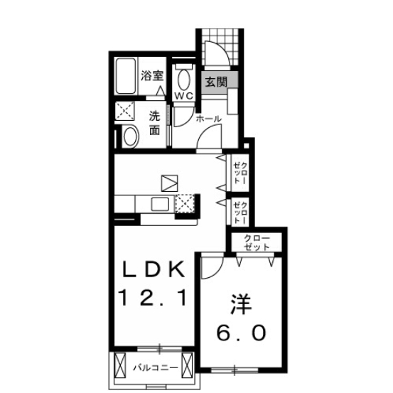 加須市柳生のアパートの間取り