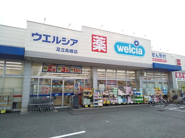 ドラックストア　ウエルシア足立島根店（ドラッグストア）まで350m