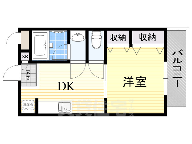 地下鉄御堂筋線 北花田駅 徒歩6分 3階建 築26年の間取り写真