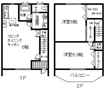 ツインタワーＦＵＫＡＹＡ　IIの間取り