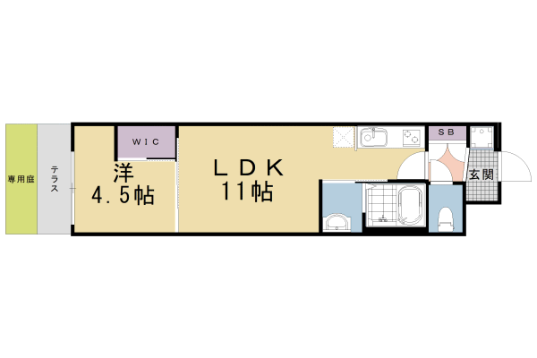 京都市南区八条源町のマンションの間取り