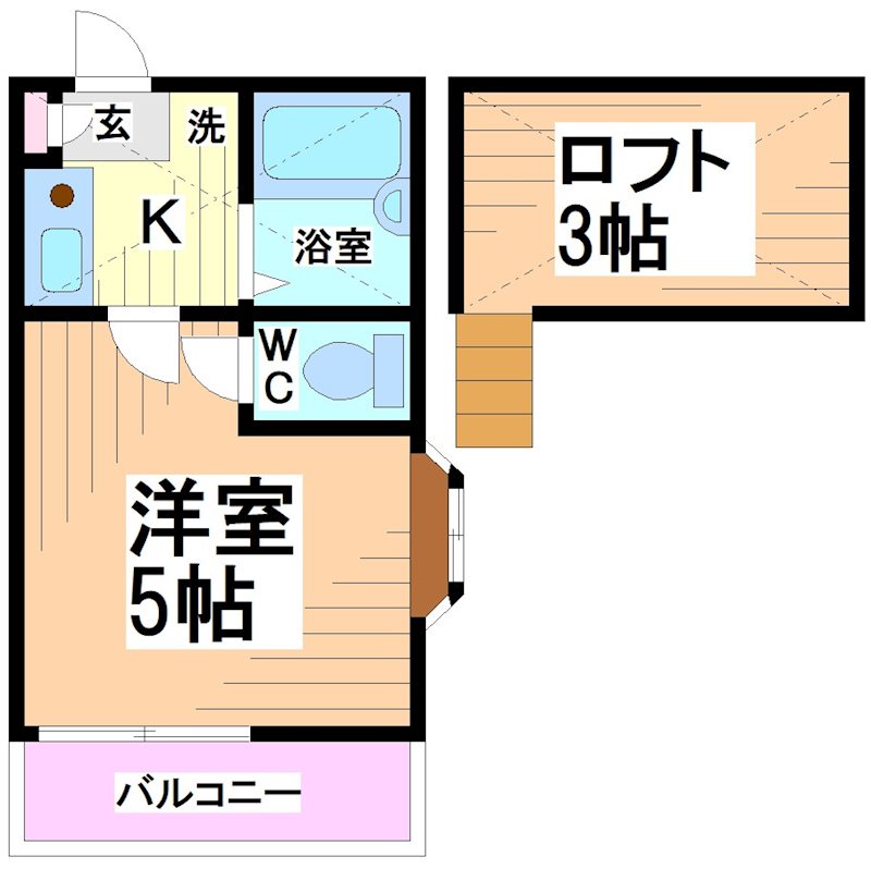 神奈川県川崎市多摩区生田５（アパート）の賃貸物件の間取り