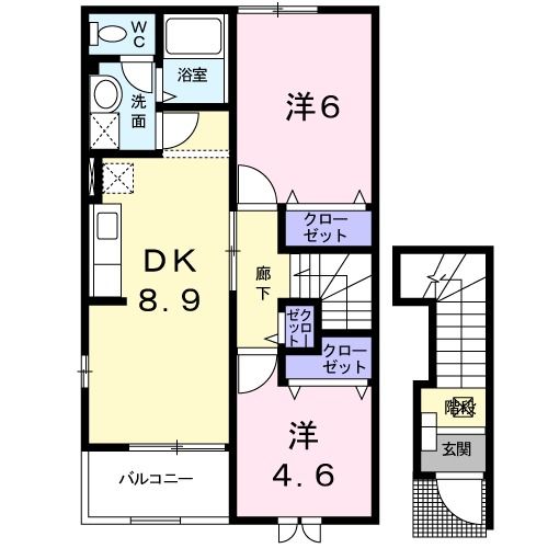 メゾンボヌールＢの間取り