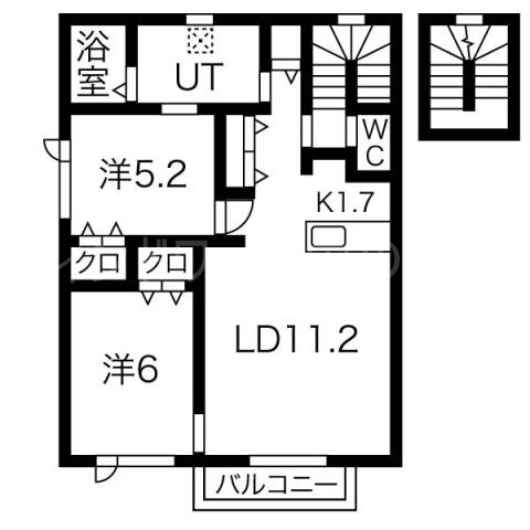北海道札幌市豊平区中の島一条９（アパート）の賃貸物件の間取り