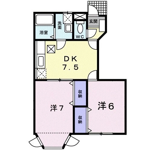 サンルート白川の間取り