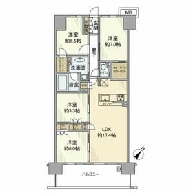 つくば市学園南のマンションの間取り