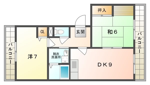 ヴィラヴェールＢの間取り