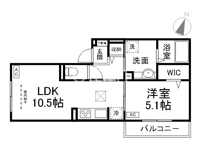 Ｄ-ＲＯＯＭ松尾鈴川の間取り