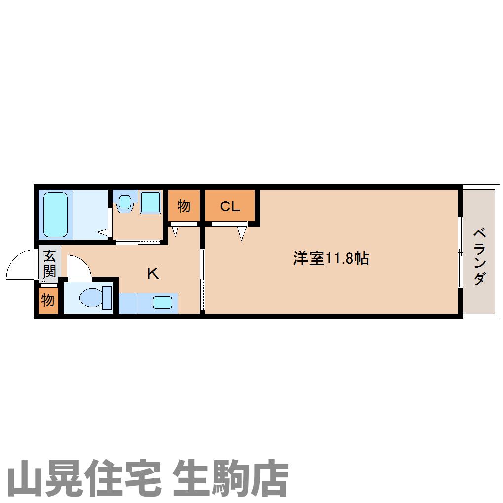 生駒市小瀬町のマンションの間取り