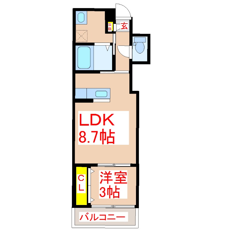 ドレッセ草牟田の間取り