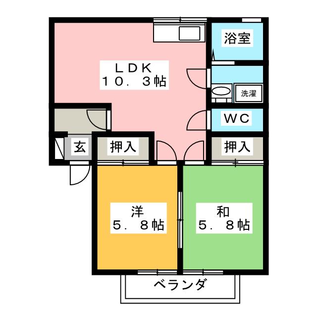 コーポ外原の間取り