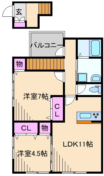 Flat.K西神奈川の間取り