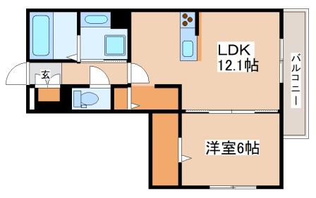 【明石市大久保町福田のアパートの間取り】