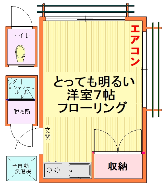 豊島区西巣鴨のアパートの間取り