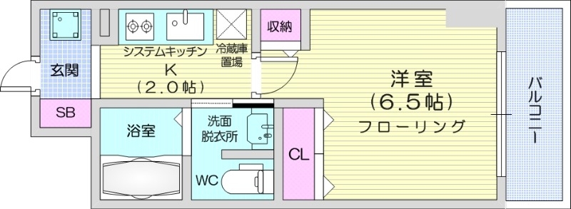 シティコート北1条の間取り