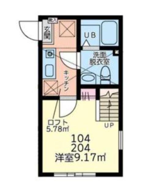 厚木市南町のアパートの間取り