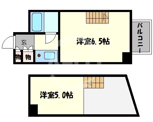 大阪市浪速区桜川のマンションの間取り