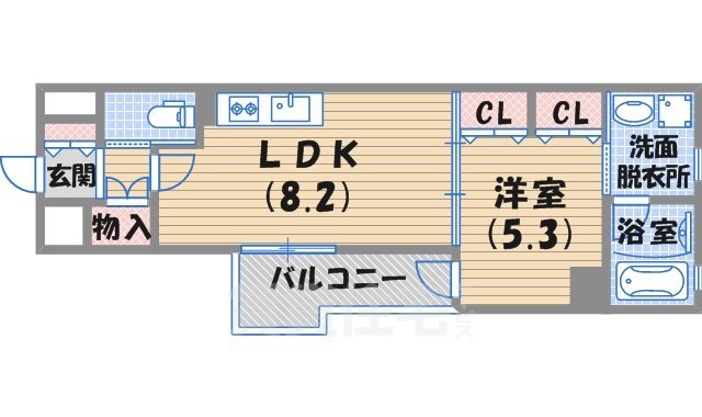 ルシェリア夙川の間取り