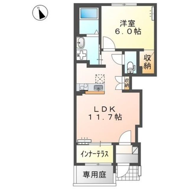 富士市宮島のアパートの間取り