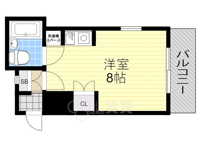 川西市出在家町のマンションの間取り