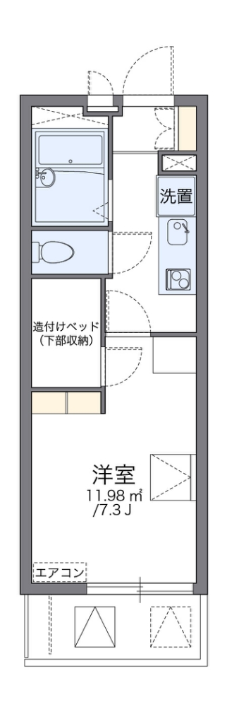 レオパレスエスエイチIIの間取り