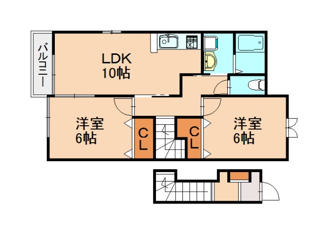 リバースコープＫ Bの間取り