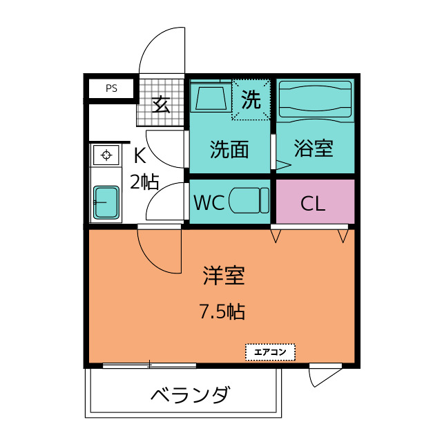 フレジリングＡの間取り