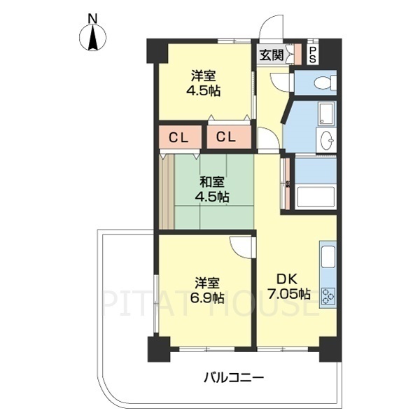 ソルト黒田IIの間取り