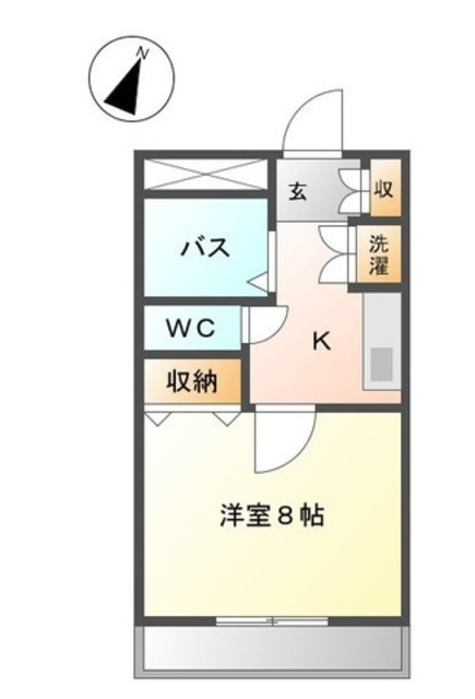 倉敷市東富井のマンションの間取り